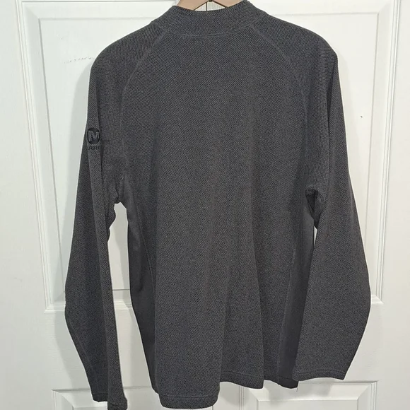 Merrell 1/4 zip pullover mock turtleneck- Large - gray - Picture 3 of 4
